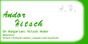 andor hitsch business card